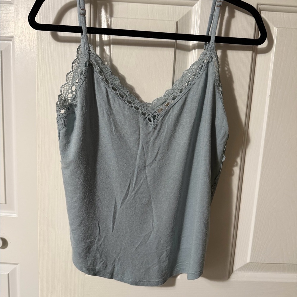 Eberjey Soft Blue Lace Pajama Camisole